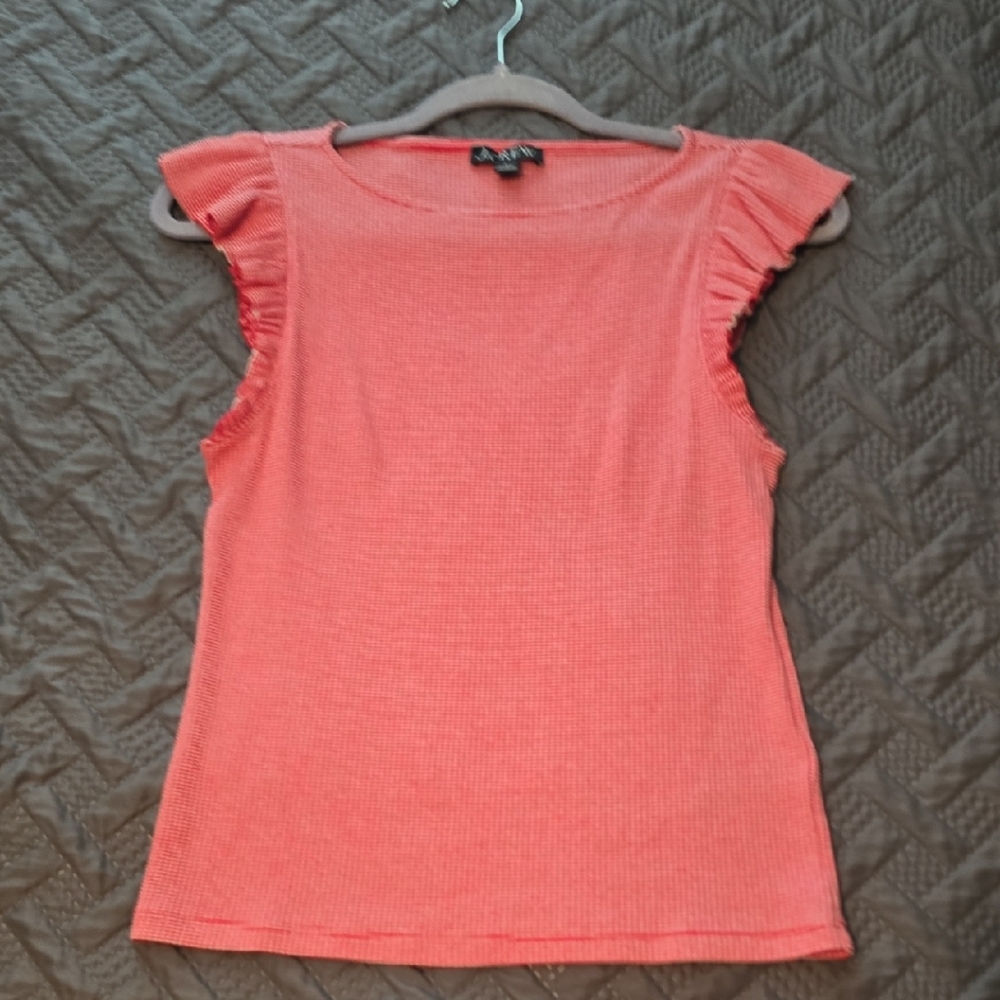 J. Crew Striped Red Top